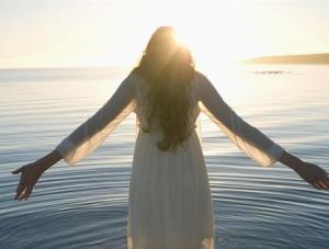 Young Woman Standing in the Water --- Image by © Heide Benser/zefa/Corbis