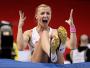 Anna Rogowska po zdobyciu złotego medalu lekkoatletycznych mistrzostw Europy w skoku o tyczce, marzec 2011