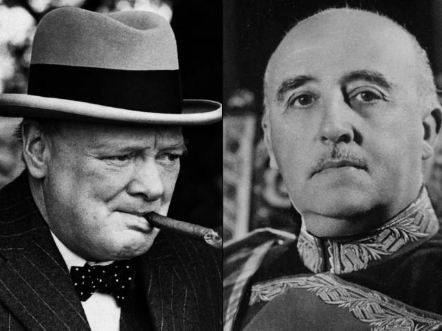Churchill płacił miliony dolarów wojskowym z otoczenia gen. Franco
