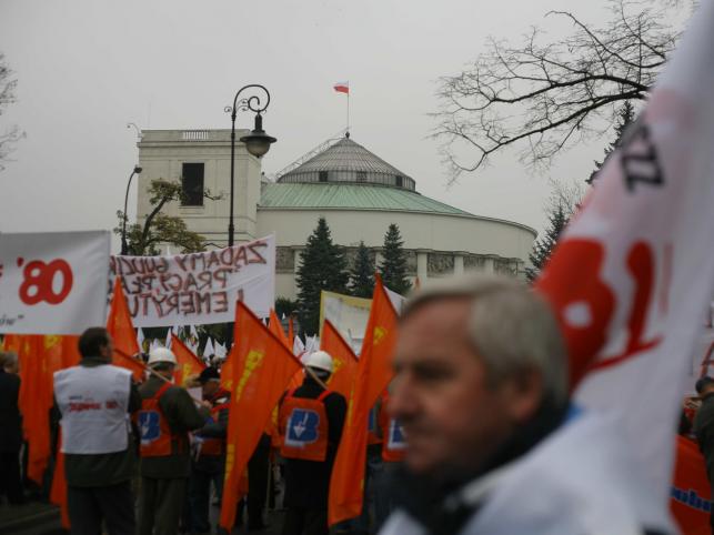 Związkowcy protestowali przeciw reformie emerytalnej