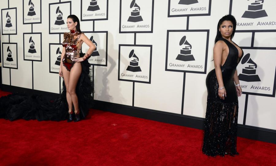 Najbardziej rozebrane gwiazdy na gali Grammy 2015: Bleona Qereti i Nicki Minaj