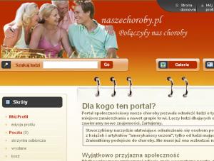 Szukasz choroby, znajdziesz przyjaciół oraz Połączyły nas choroby - tak reklamuje się nowy portal społecznościowy naszechoroby.pl