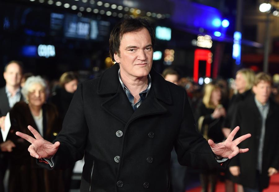 Quentin Tarantino na premierze "Nienawistnej ósemki" w Londynie