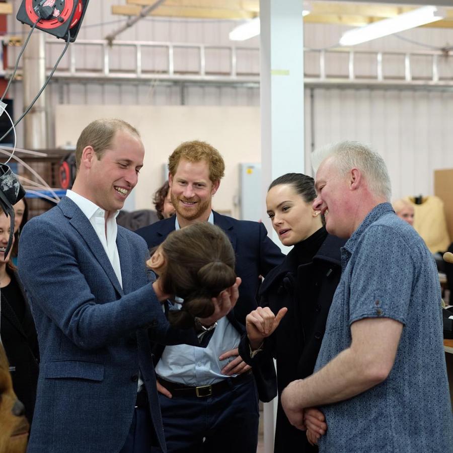 William i Harry oraz filmowa Rey – Daisy Ridley