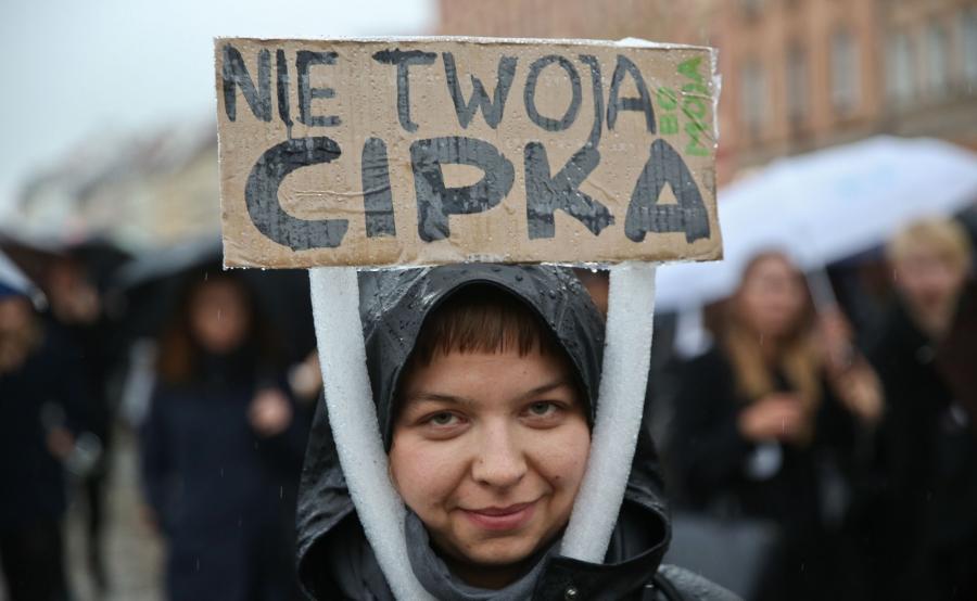 Protest na Placu Zamkowym