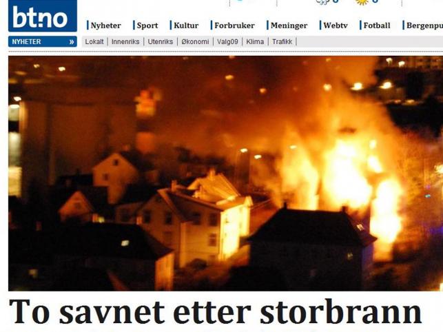 Pożar domu w Bergen. 2 Polaków zaginionych