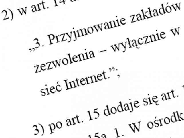 Zagadkowy dopisek w ustawie hazardowej